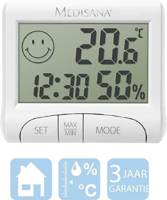 Medisana HG 100 Digital Hygrometer – Accurate Temp & Humidity Monitor