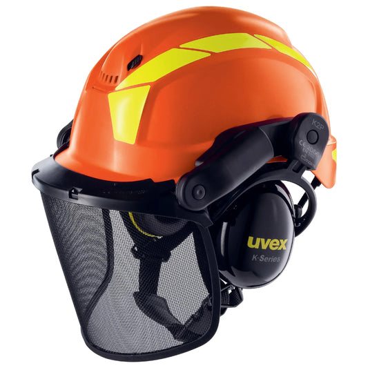 Uvex Pheos Forestry Safety Helmet Set - Optimal Head Protection Orange - Gomix Brands Outlet