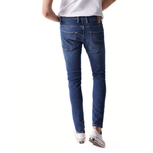 Men's Denim Skinny Low Rise Jeans with 5-Pocket Stretch Fit