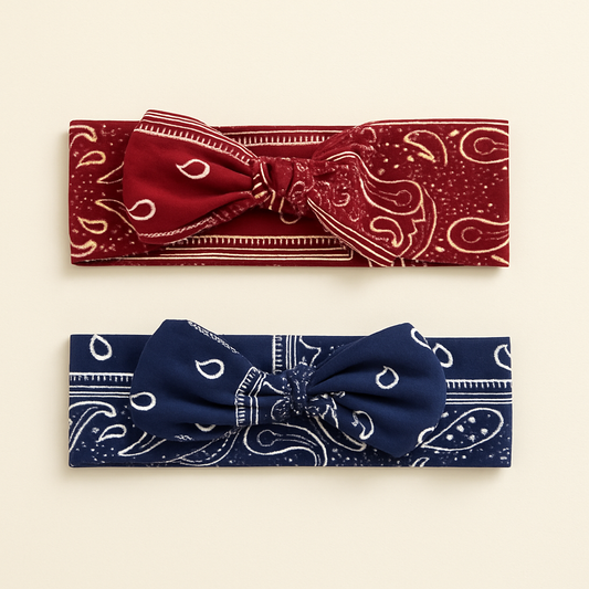 Sports Adjustable Multicolor Vintage Style 2-Headbands