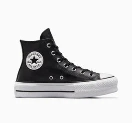 Women's Converse Chuck Taylor Lift Clean Leather High Top Black - Gomix Brands Outlet
