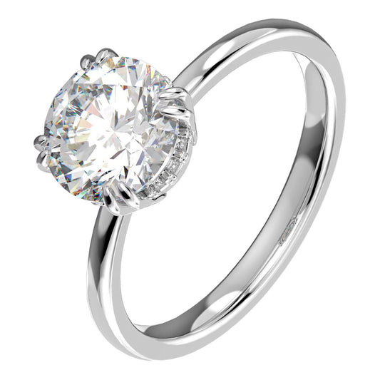 Swarovski Constella Dazzling Crystal Rhodium Plated Engagement Ring for Women