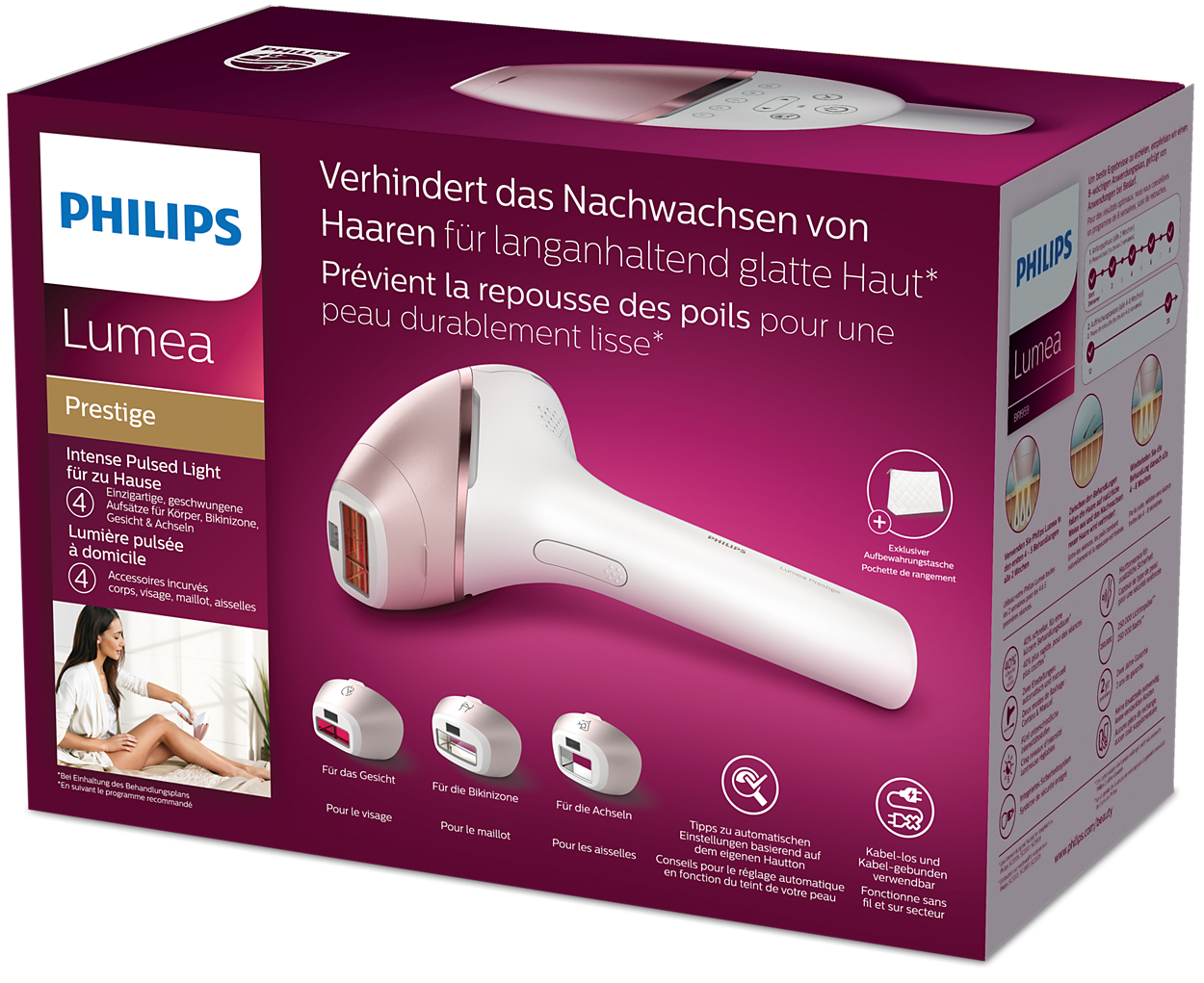 Philips Lumea Prestige IPL Hair Removal Device for Body & Face
