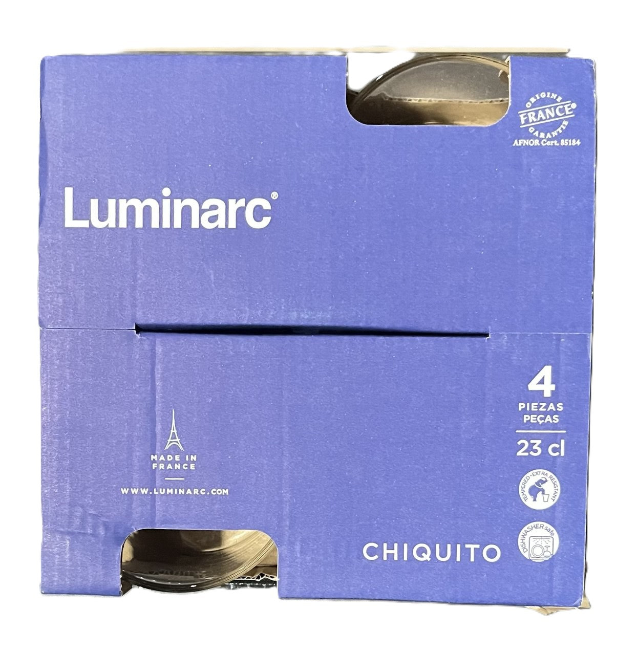 Luminarc 23cl Clear Glasses – Durable 4‑Pack Basic Set