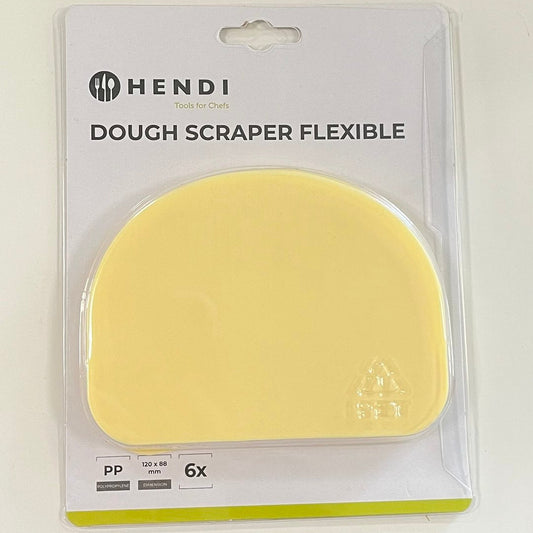Hendi Durable Half-Round PP Dough Scraper Set of 6 - 120x88mm