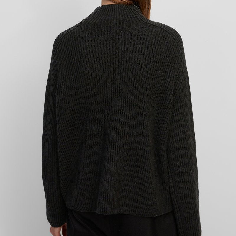 Marc O'Polo DENIM Women's Black Ribbed Turtleneck Sweater Warm Knitwear