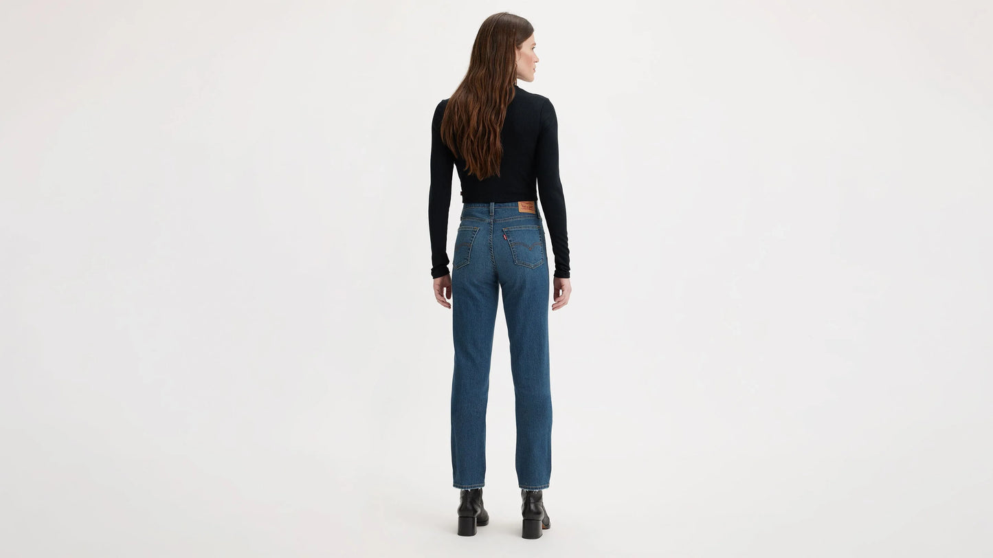Levi's 724 High Rise Slim Straight Cropped Dark Wash Jeans - Gomix Brands Outlet