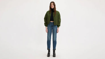 Levi's 724 High Rise Slim Straight Cropped Dark Wash Jeans - Gomix Brands Outlet