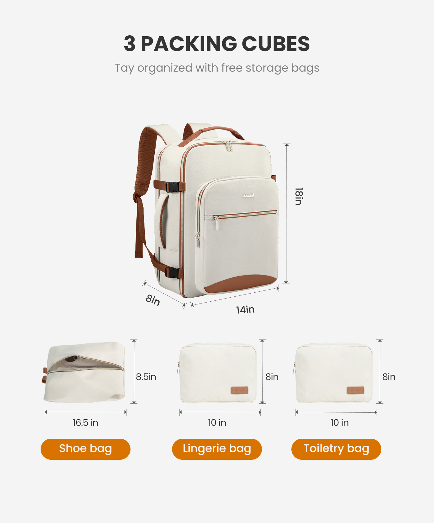 Freyja 40/50L Laptop Travel Backpack – Airline Approved, Water‑Resistant