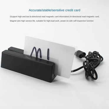 MSR90 USB Magnetic Stripe Card Reader 3-Track Mini Swiper