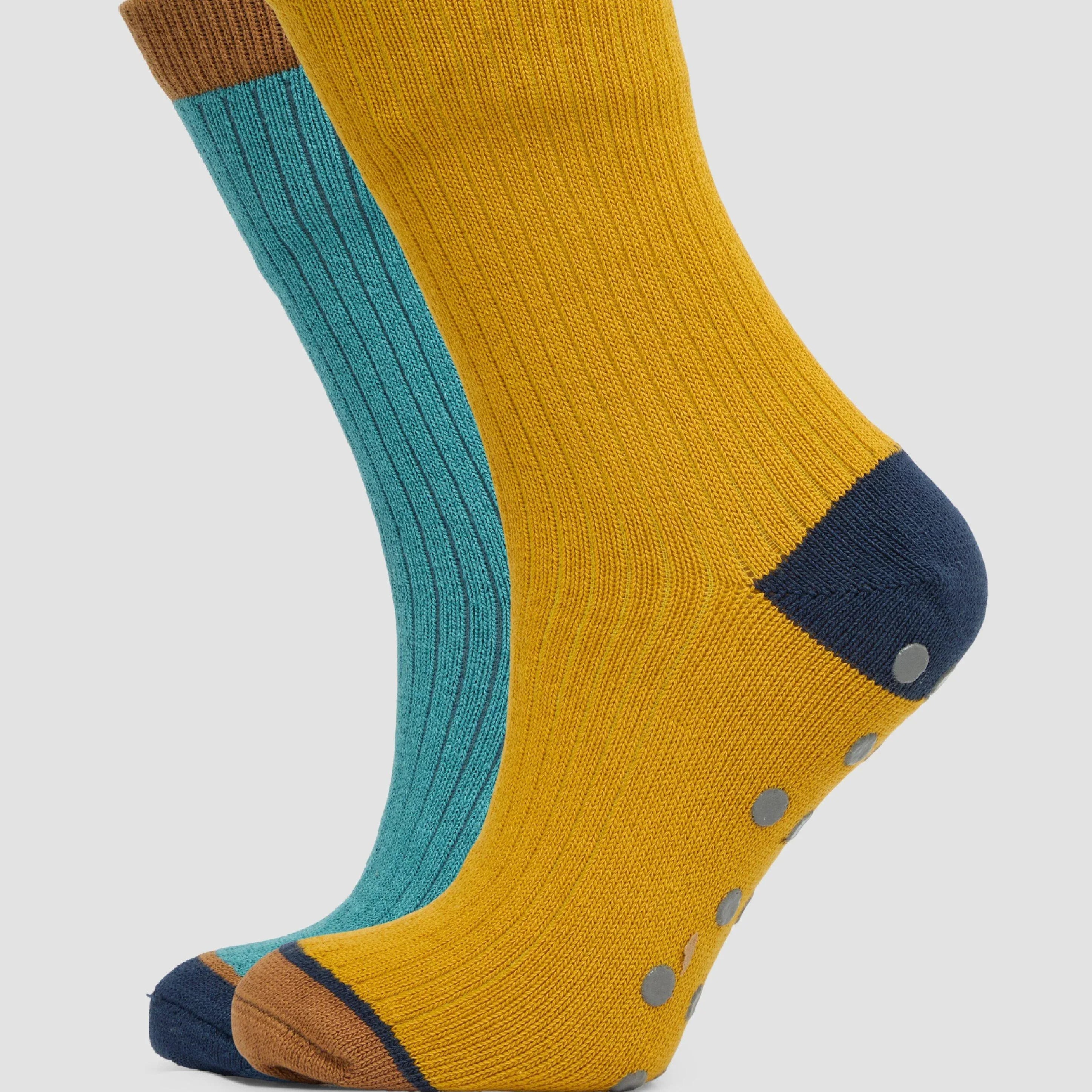 S.Oliver Non-Slip ABS Socks Double Pack with Stylish Contrast Details. - Gomix Brands Outlet