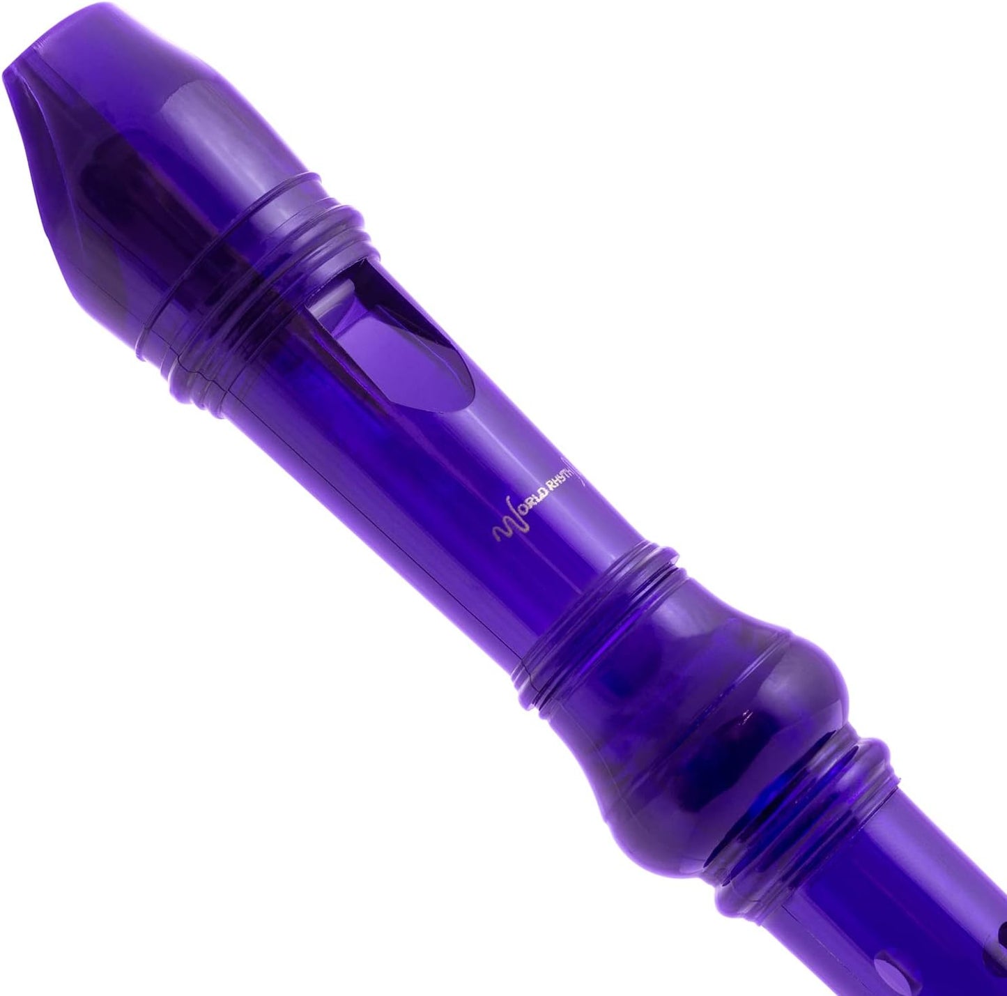 World Rhythm Purple 3-Piece Soprano Recorder with Bag & Cleaning Rod