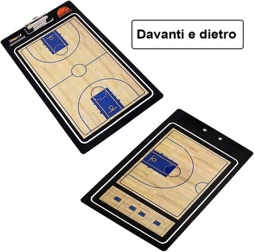 Portable Basketball Dry Erase Coaching Board with 2‑in‑1 Marker