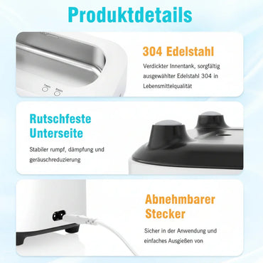 Gisaae 48000Hz Ultrasonic Cleaner for Glasses, Dentures & Jewelry - Gomix Brands Outlet