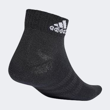 Adidas Thin & Light Ankle Socks – 3‑Pair Pack, Black/White, Unisex