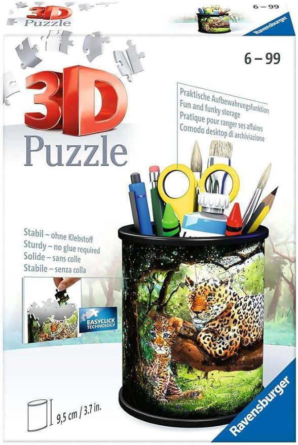 Ravensburger 3D Big Cats Pen Holder Puzzle – 54 Piece Organizer