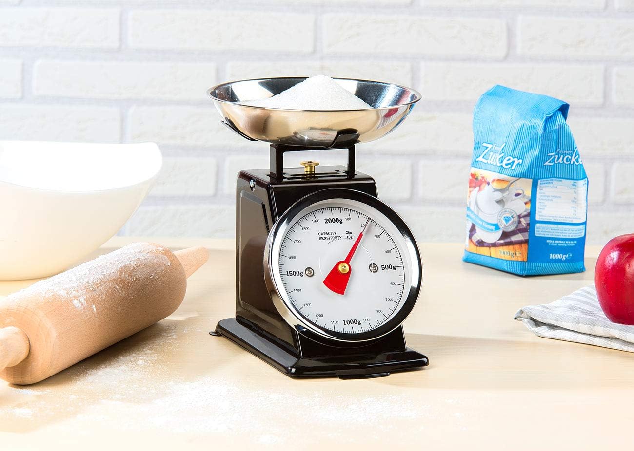 Vintage Retro Analog Kitchen Scale 2kg Capacity with Tare