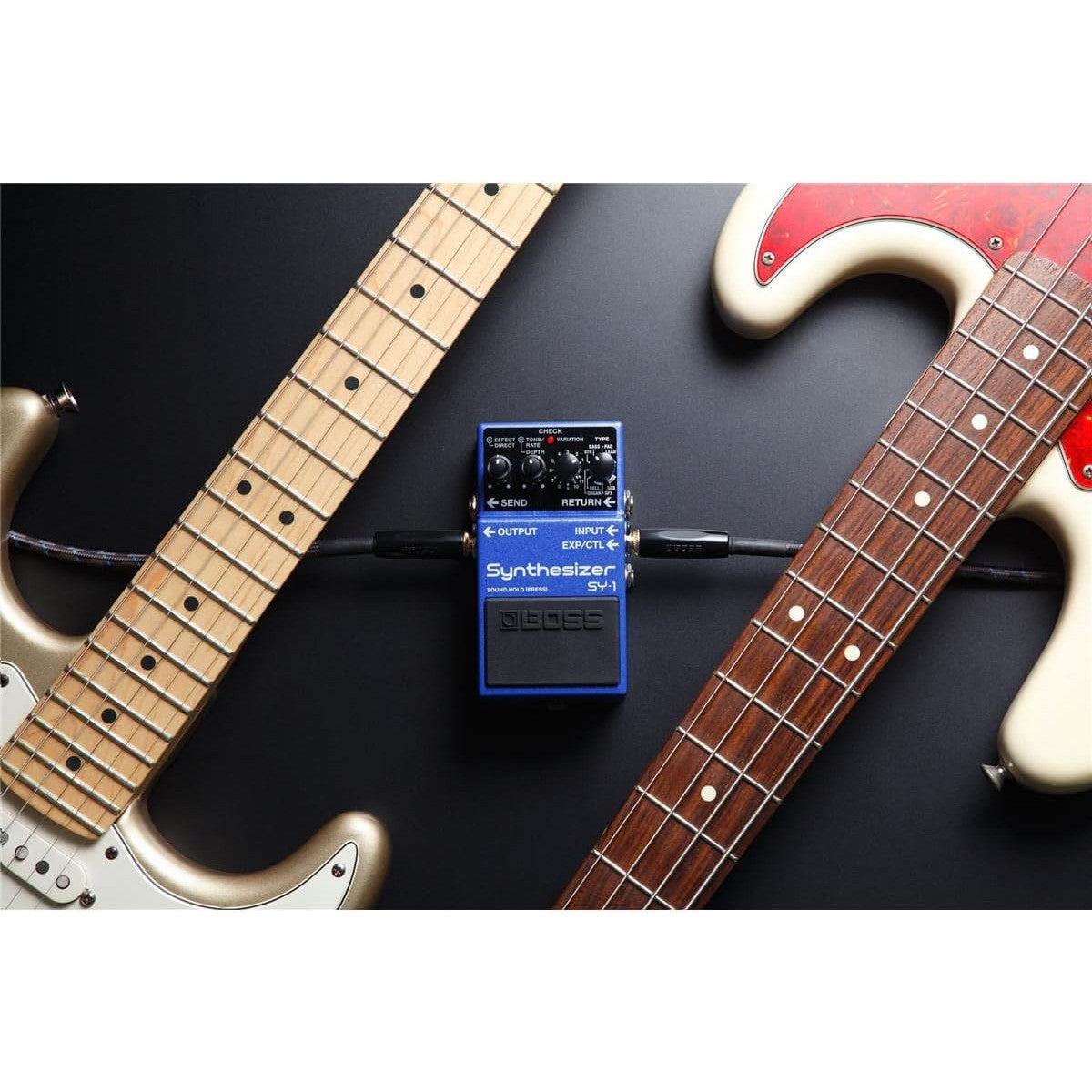 Boss SY-1 Guitar Bass Synthesizer Pedal with 121 Polyphonic Sounds