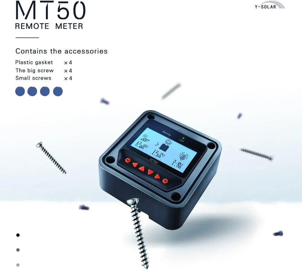 EPEVER MT50 Remote Meter for MPPT Solar Charge Controllers – Real-Time Monitoring Display - Gomix Brands Outlet