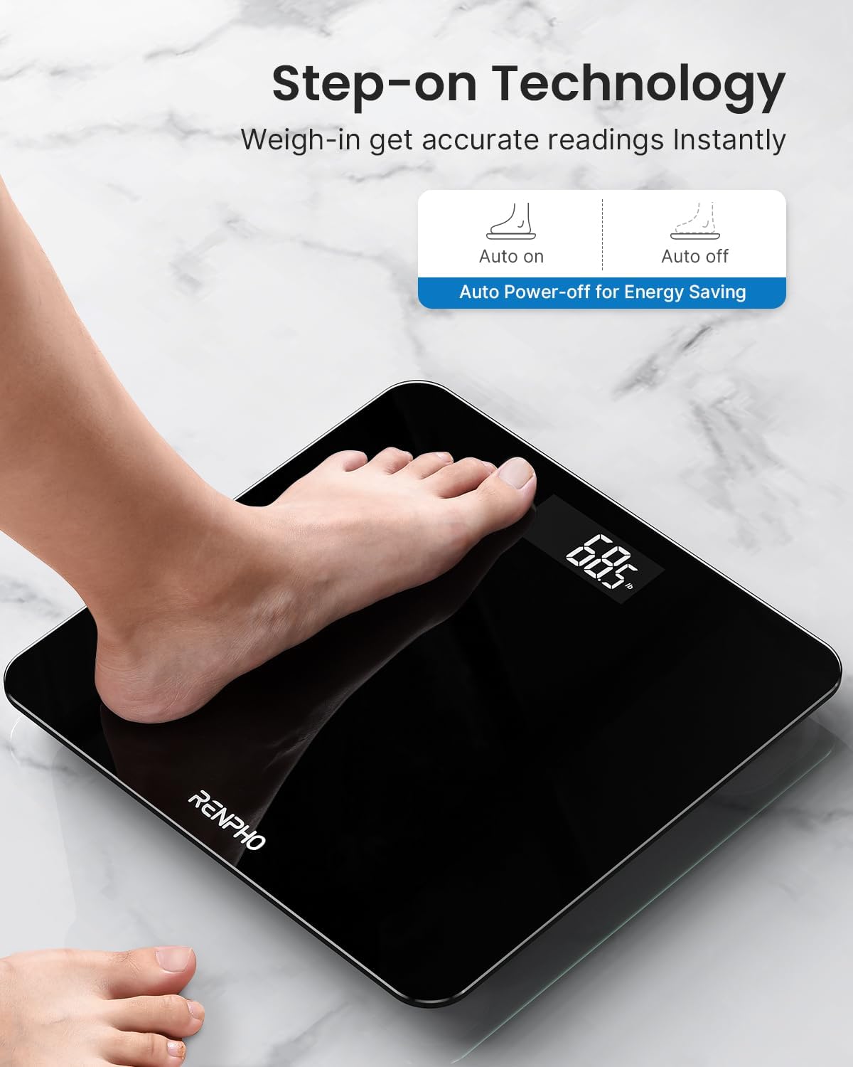 RENPHO Ultra Slim Digital Bathroom Scale with High‑Precision Sensors