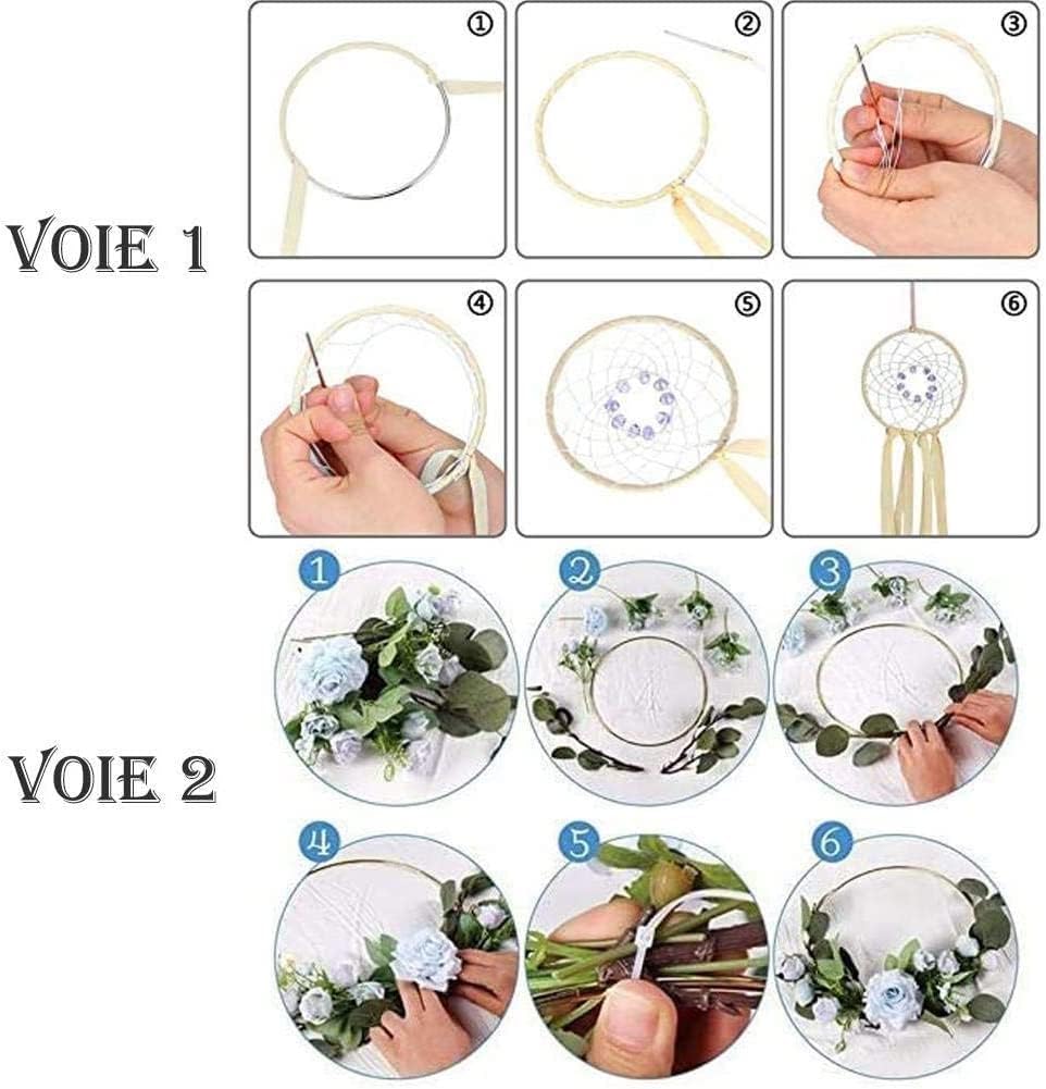 Gold DIY Dream Catcher Rings – 3 Metal Macrame Hoops