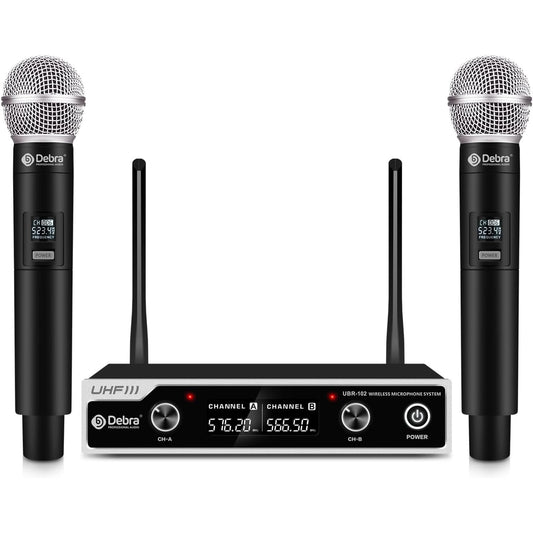 D Debra UHF Wireless Microphone System with Dual Handheld Mics