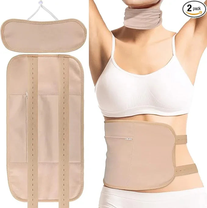 Organic Castor Oil Pack Kit: Reusable, Adjustable, Leak-Proof for Liver Detox - Gomix Brands Outlet