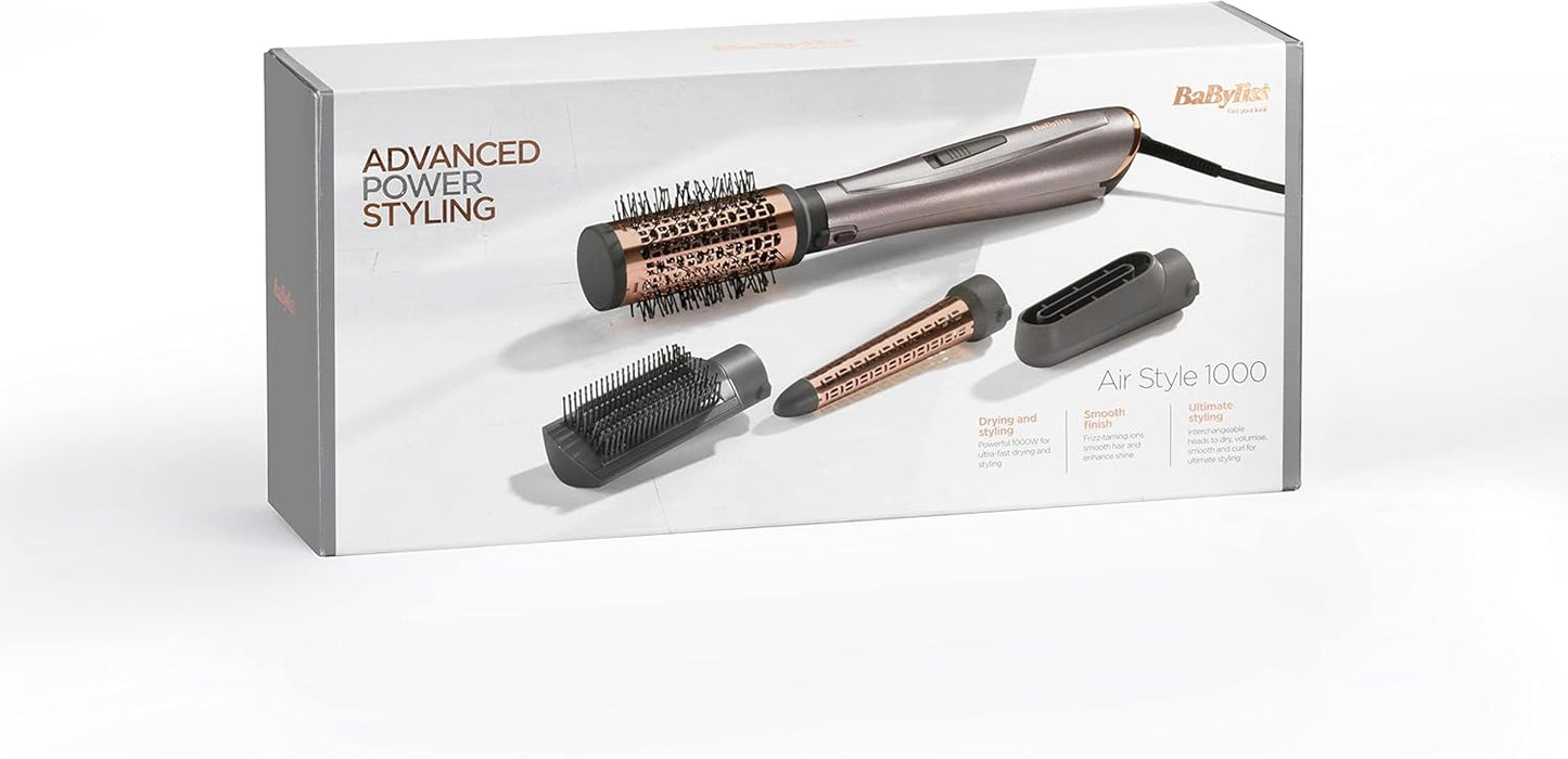 BaByliss Air Styler 1000W All‑in‑One Hair Dryer Brush with 4 Attachments