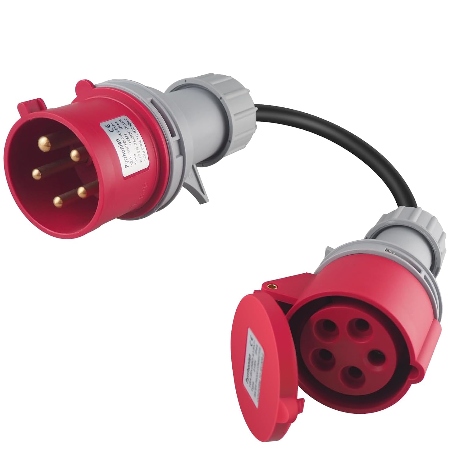 32A to 16A CEE Power Adapter with Circuit Breaker – IP44 Rated