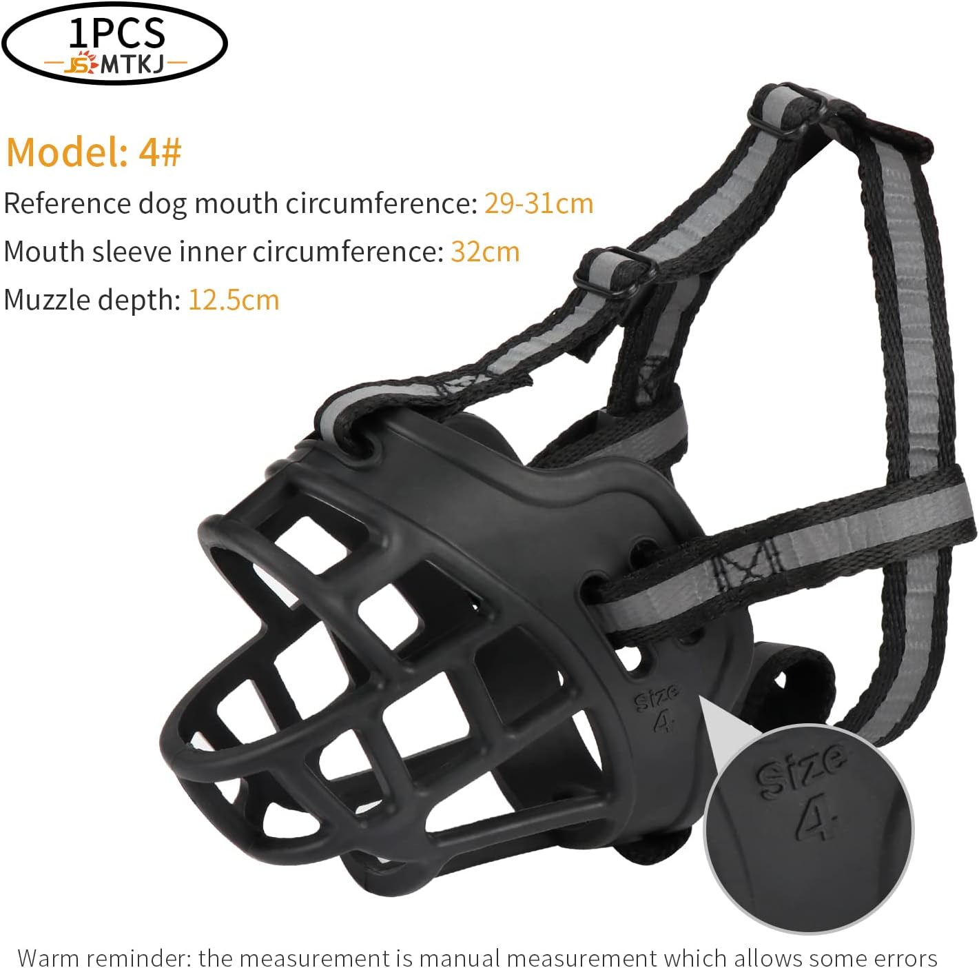 Soft Silicone Basket Dog Muzzle - Prevents Biting, Barking, Chewing