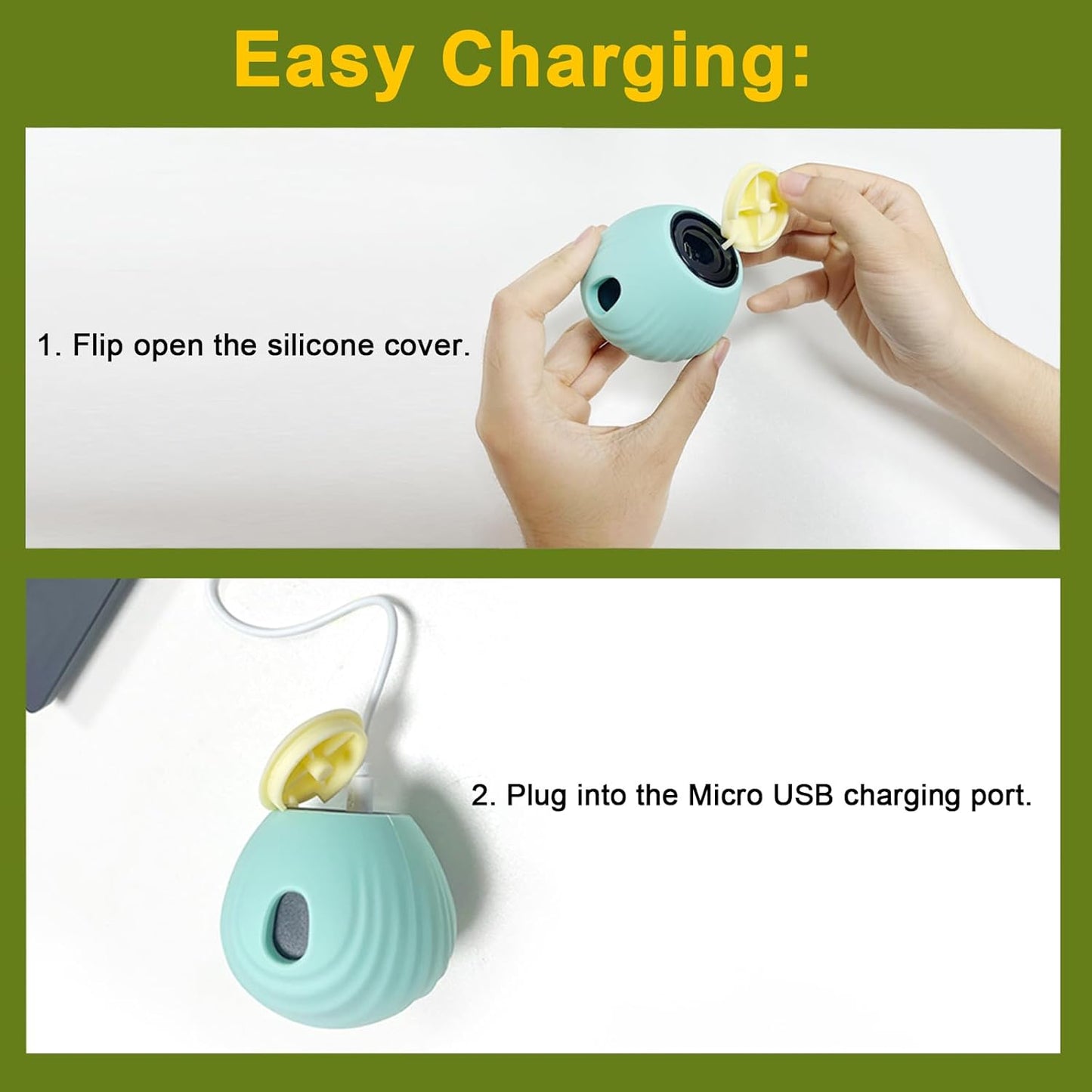 JJW Interactive & Intelligent Pet Ball with LED Light, and Bite Resistant