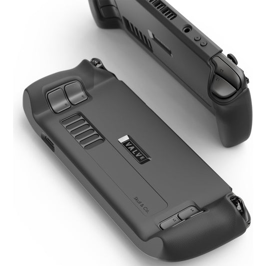 Skull & Co. GripCase SD for Steam Deck – Soft Protective Case with Textured Grips, Stand, Shock‑Absorption, Non‑Slip, Anti‑Scratch Design – Black