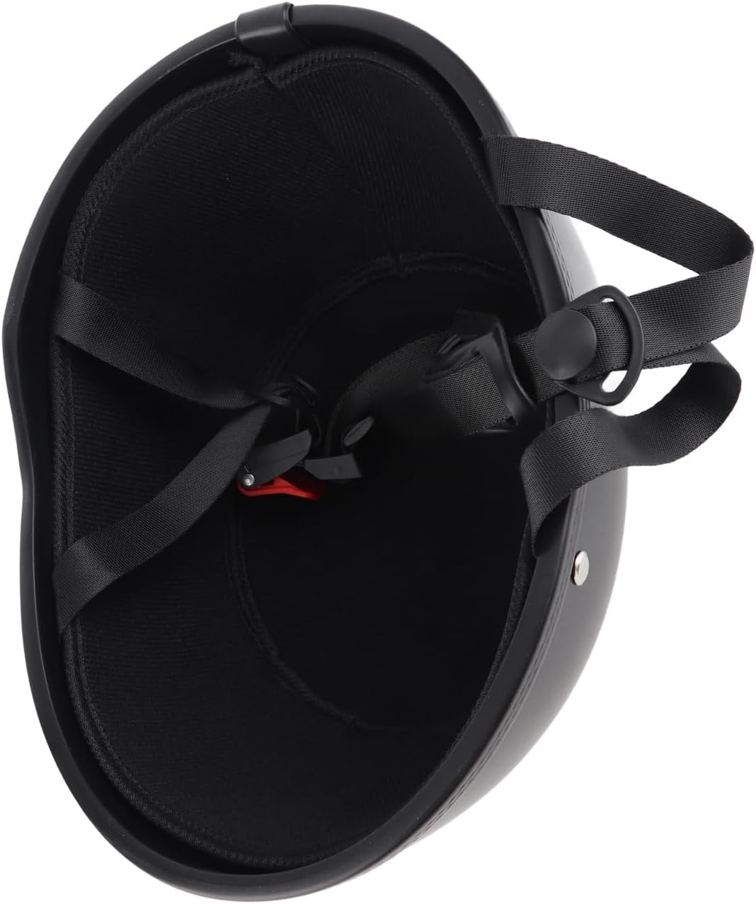 56-64cm Motorcycle Half Helmet FRP Matte Black Unisex Retro Open-Face