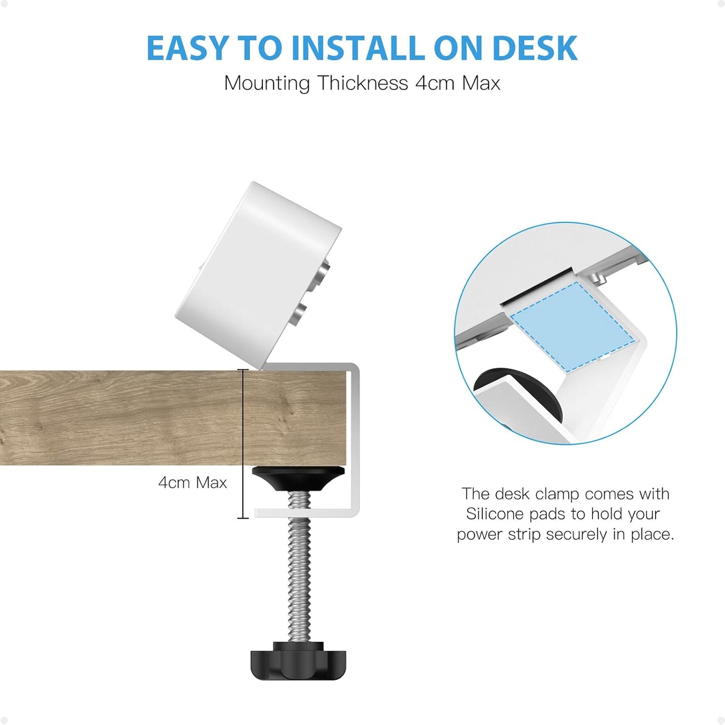 Anvode Black Multi Extension Socket: Durable Power Strip for Home & Workshop