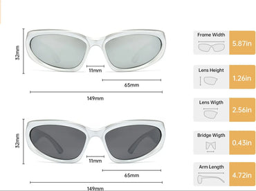 SHEEN KELLY Polarized UV400 Wrap‑Around Sports Sunglasses for Men Women - Gomix Brands Outlet