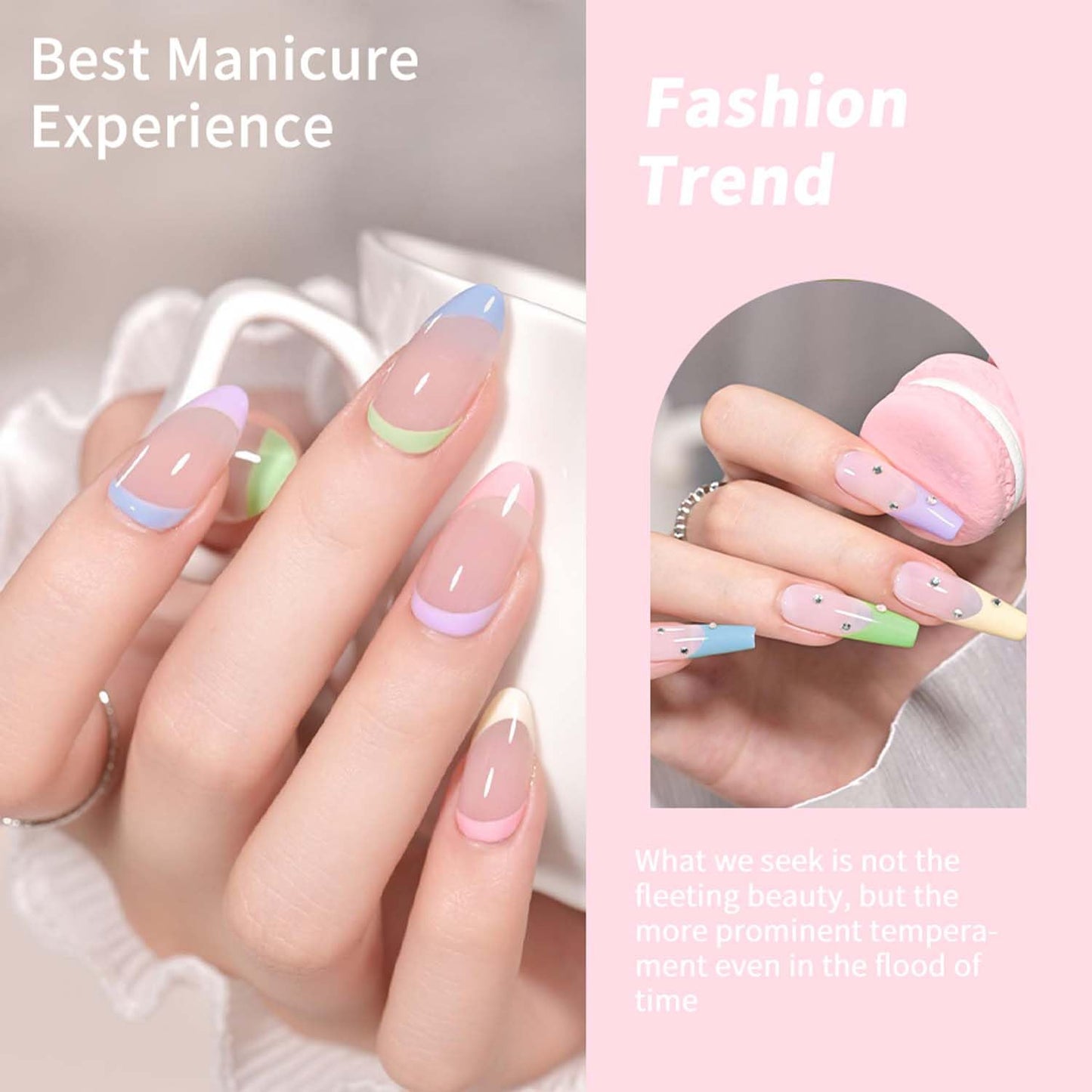 JR 9-Piece 15ml Summer Gel Nail Polish Kit: UV LED Soak-Off.