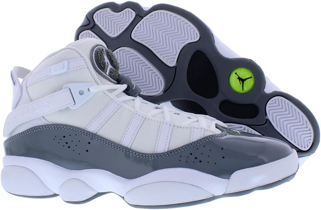 Jordan 6 Rings Men's White/Cool Grey Basketball Sneakers Size 7.5