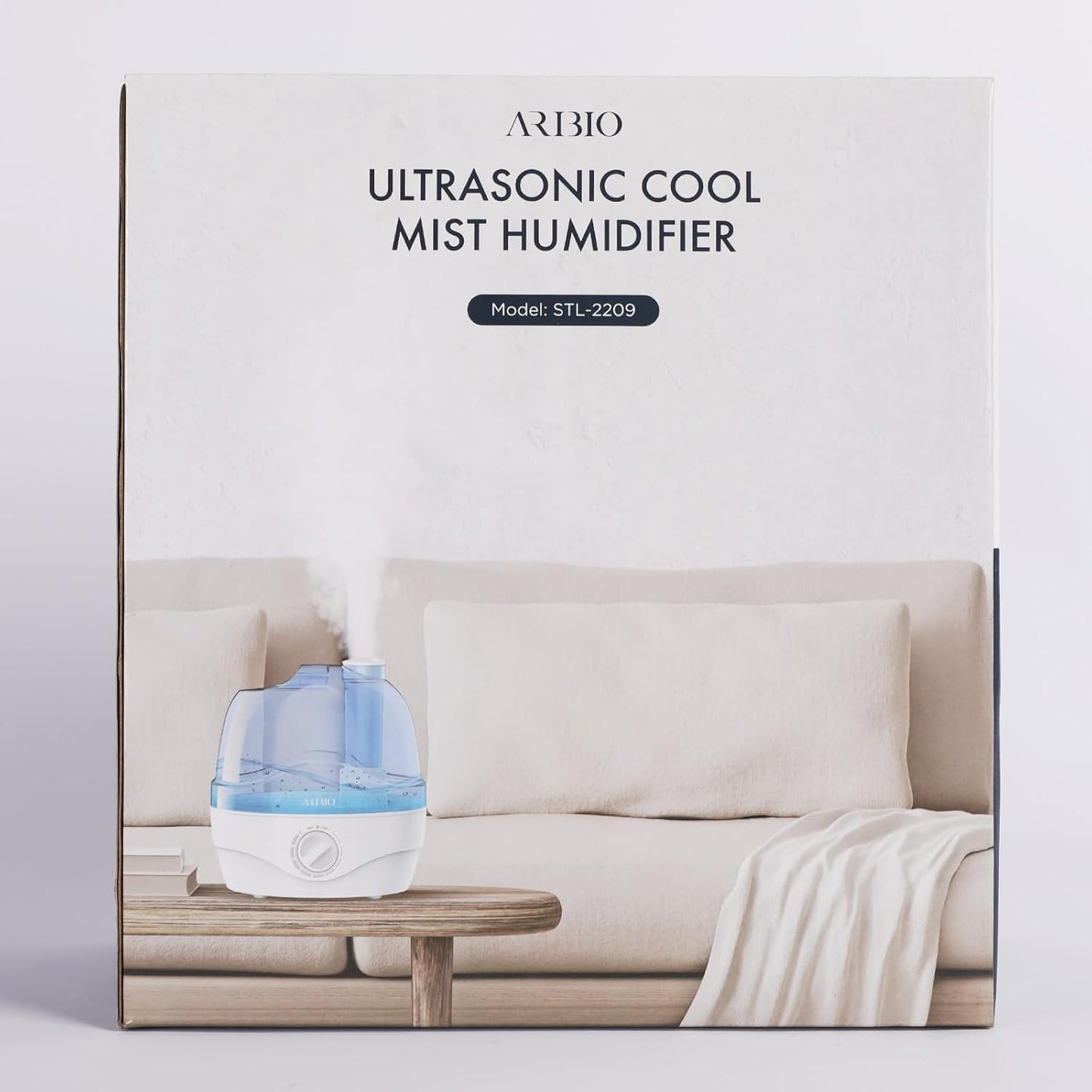 ARIBIO 2.2L Quiet Cool Mist Humidifier with 360° Nozzle