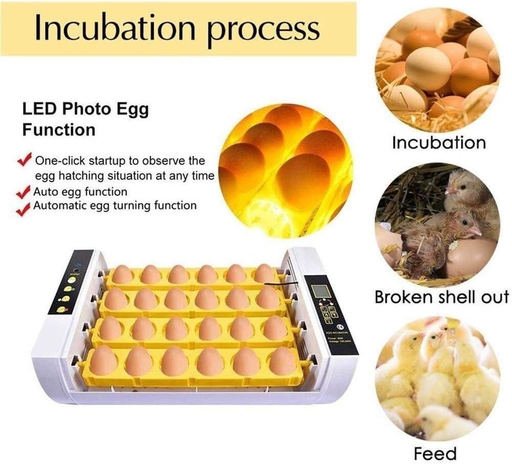Smart Digital Egg Incubator: Automatic Turning, Temperature Control, LED Candler