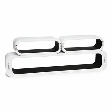 WOLTU Wall Shelf Set of 3 Oval Bookcase Cubes