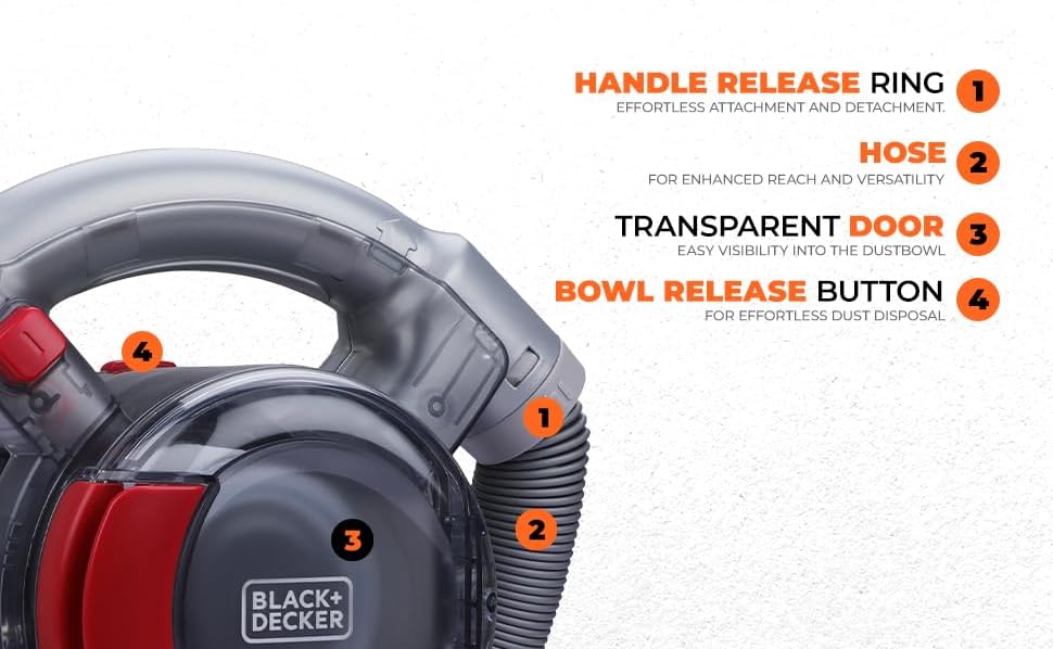 Black+Decker Dustbuster Flexi PD1200AV 12V Car & Hand Vacuum