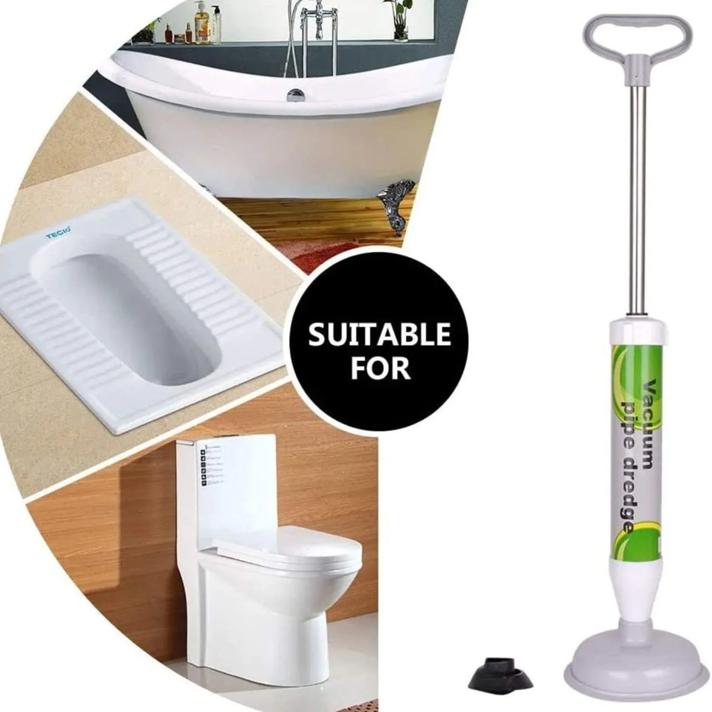 Oui Mama High-Pressure Toilet Plunger with Heavy-Duty Drain Blaster - Gomix Brands Outlet