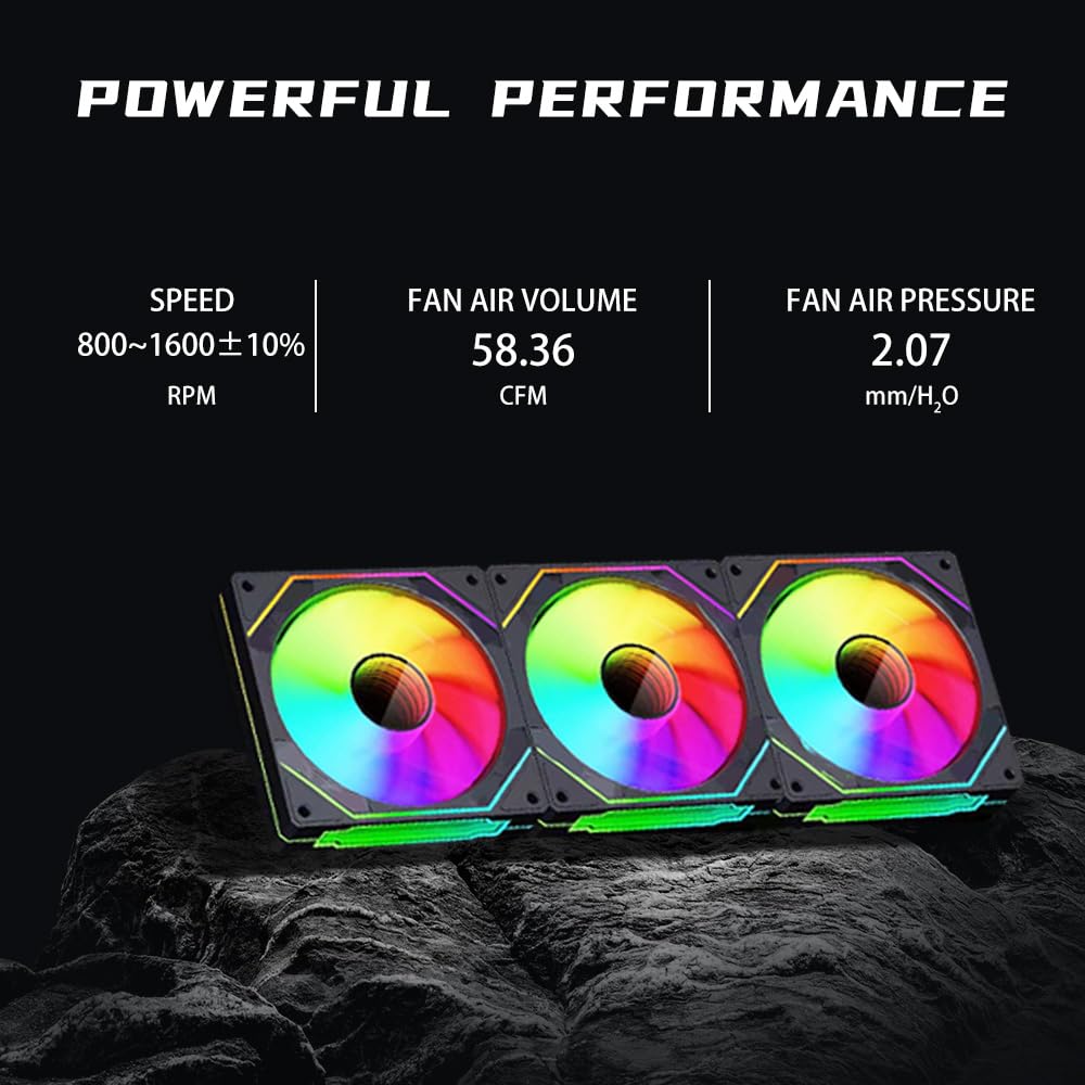 TZMRIT 4PRO 120mm Infinite Mirror ARGB Fan with PWM