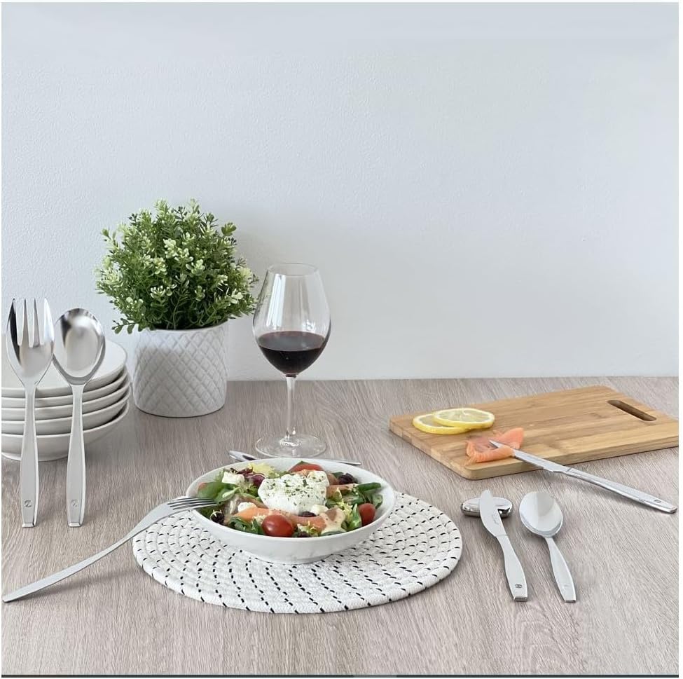 Lou Laguiole Figurine Mirror Stainless Steel Serving Cutlery Set