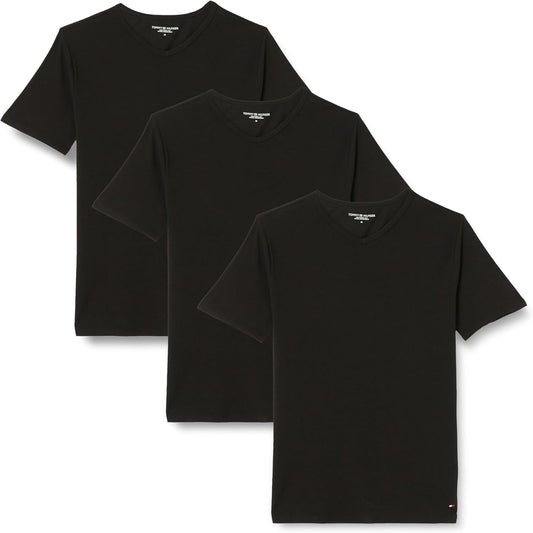 Tommy Hilfiger Men's Stretch V-Neck T-Shirt 3-Pack, Soft Cotton Undershirts