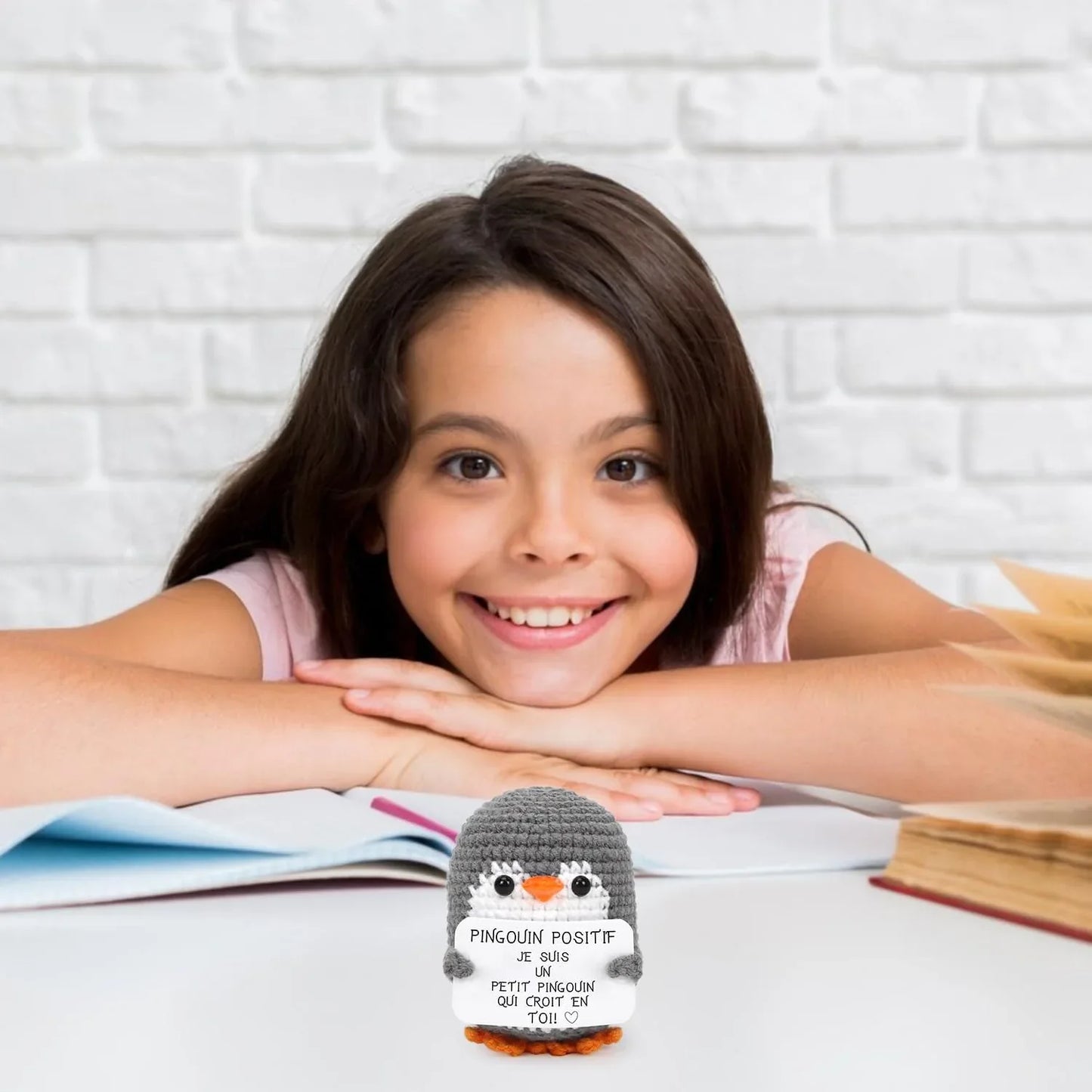 Positive Penguin Plush Toy with Inspirational Card and Storage Pouch - Gomix Brands Outlet