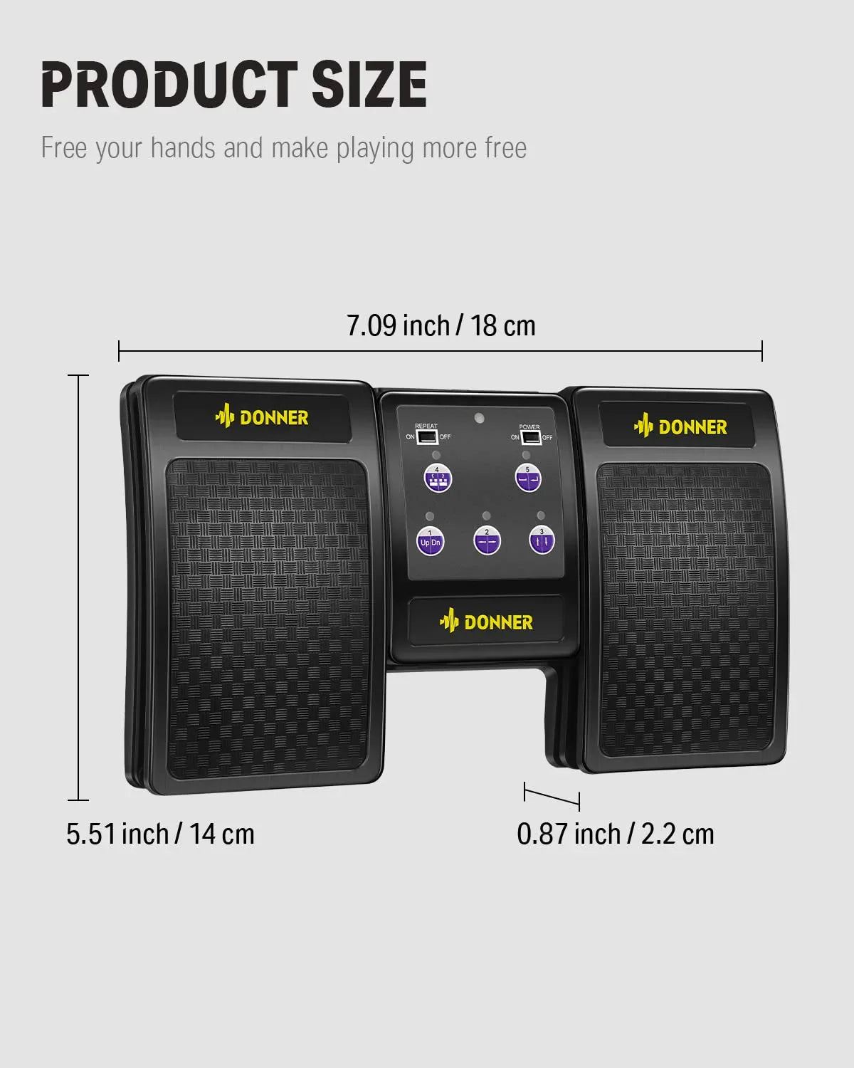 Donner Wireless Bluetooth Page Turner Pedal for Tablets – Black - Gomix Brands Outlet