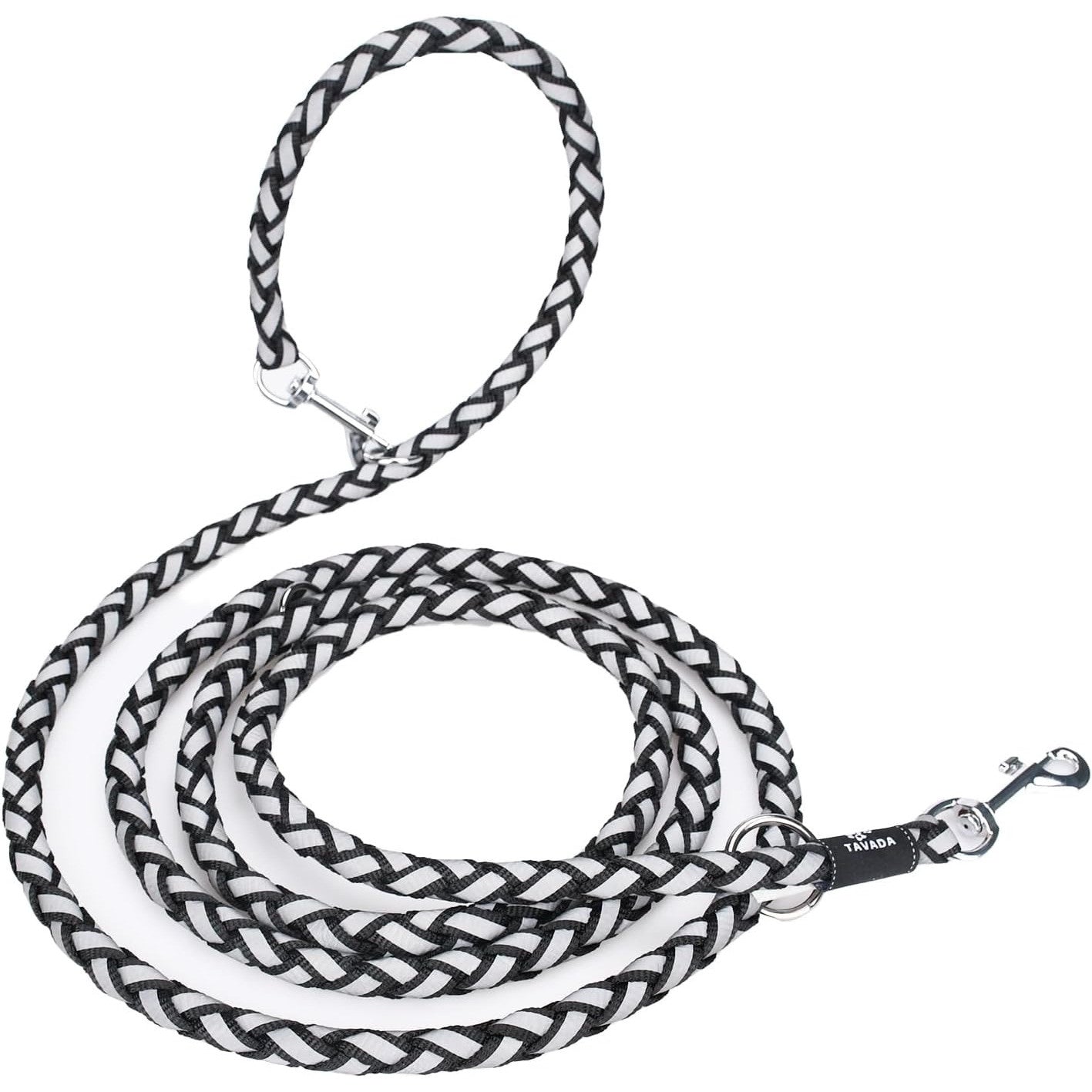 Reflective Dog Leash - 8.2 ft Adjustable Dual Clip Lead