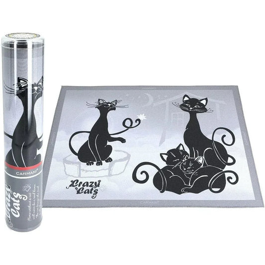 Crazy Cats Placemats Set - Non-Slip, Heat Resistant Table Mats - Gomix Brands Outlet