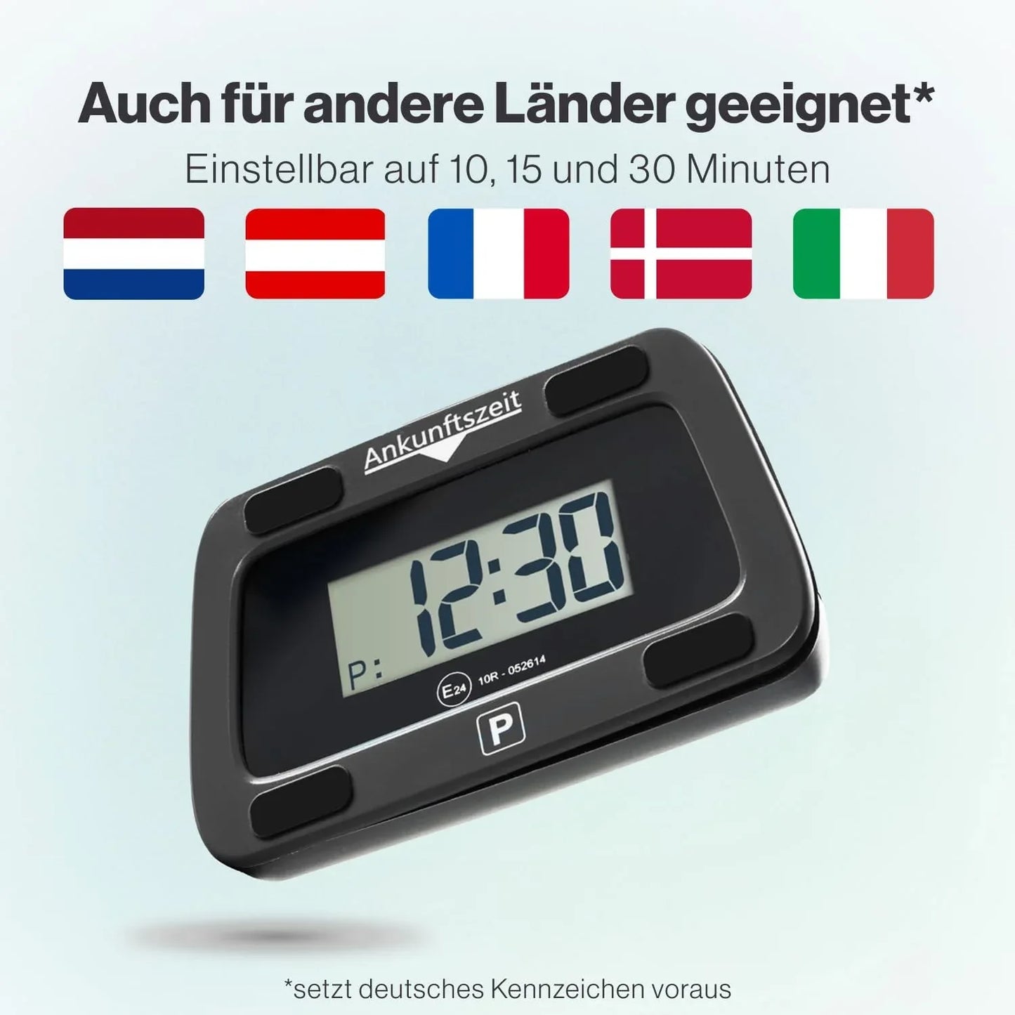 Digital Parkwatcher V0 Black Parking Disc with Dual Adapters - Gomix Brands Outlet